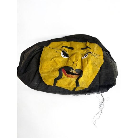 1930s Starched Gauze Mask Fu ManChu Mask Halloween Black Hat - Picture 7 of 13
